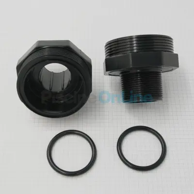 Ensemble 2 traversées de paroi + joint Ø 1"1/2 pour filtres à sable Balear, Toledo, Artik diamètres 400 à 640 (RRFI0005.10R)