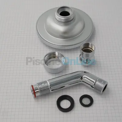 Pommeau de douche + coude + raccord + joints pour douche solaire (4401040303)