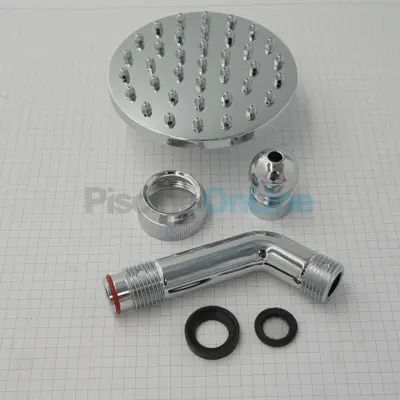 Pommeau de douche + coude + raccord + joints pour douche solaire (4401040303)