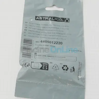 Protection thermique à réarmement pour pompes ASTRAL VICTORIA, VICTORIA PLUS, LEADERFLOW, LFM (4405012220)