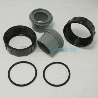 Raccords + écrous + joints diamètre 50 pour Filtres à cartouche VIRON QL420, QL540, Pompes VIRON P320, VIRON XT P320 et P520, Electrolyseur SALT EXPERT VX, SALT EXPERT EQUILIBRIUM, E-SERIES (4408060131)