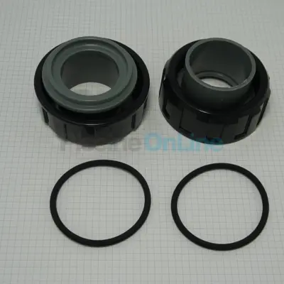 Raccords + écrous + joints diamètre 50 pour Filtres à cartouche VIRON QL420, QL540, Pompes VIRON P320, VIRON XT P320 et P520, Electrolyseur SALT EXPERT VX, SALT EXPERT EQUILIBRIUM, E-SERIES (4408060131)