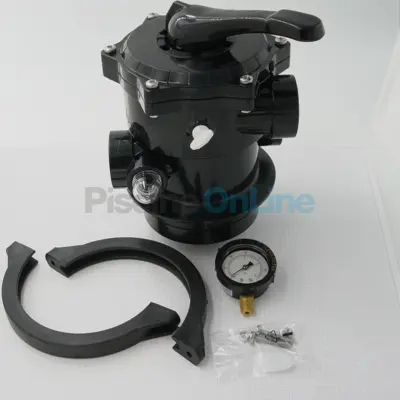 Vanne Top 1''1/2, 6 positions à serrer (bride SF) + joint + collier pour Filtre Tagelus/AZUR - diffuseur 130 mm (RE272026ND)