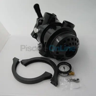 Vanne Top 1''1/2, 6 positions à serrer (bride SF) + joint + collier pour Filtre Tagelus/AZUR - diffuseur 130 mm (RE272026ND)