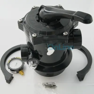 Vanne Top 1''1/2, 6 positions à serrer (bride SF) + joint + collier pour Filtre Tagelus/AZUR - diffuseur 130 mm (RE272026ND)