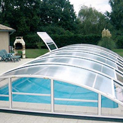 BLIKA Bâton de piscine télescopique en aluminium bleu de 5 m