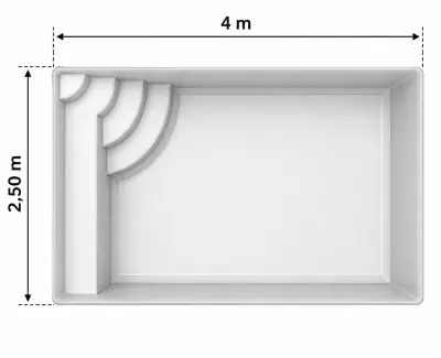 Piscine coque Alta 45 - 4m x 2,50m H. 1,40m (Y45)