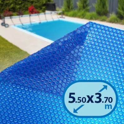 Bâche à bulles ovale 5,50m x 3,70m compatible piscine Intex, Sunbay, Bestway... - épaisseur 180 microns