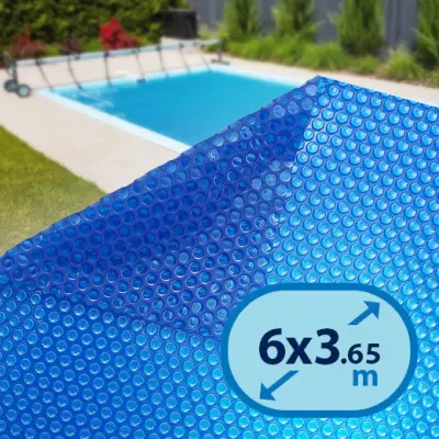 Bâche à bulles ovale 6m x 3,65m compatible piscine Intex, Sunbay, Bestway... - épaisseur 180 microns