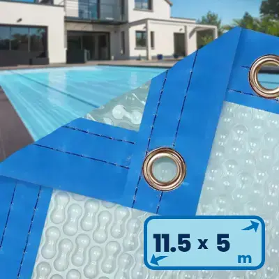 Bâche à bulles 11,5x5 translucide ultra chauffante