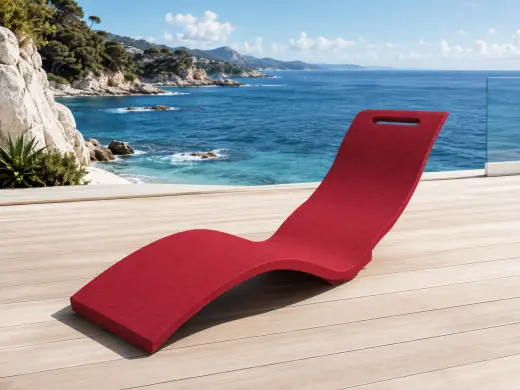 Chaise longue ARKEMA SERENDIPITY S010 - Rouge Cerise (S010/3027)