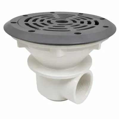 Bonde de fond Astral Easyline Ø 200 mm avec grille ABS vis parker - Gris clair (34410CL129)