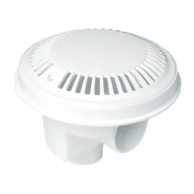 Bonde de fond béton Astral diamètre 200 avec grille anti-vortex blanc