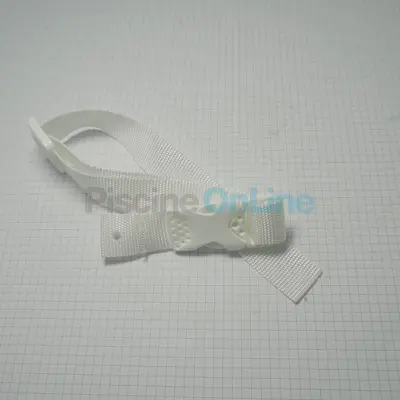 Boucle + sangle de sécurité plastique blanc pour volet ECA (907509)