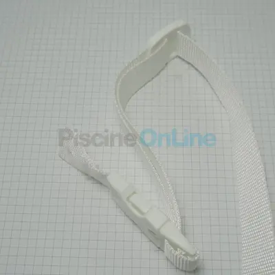 Boucle + sangle de sécurité plastique blanc pour volet ECA (907509)