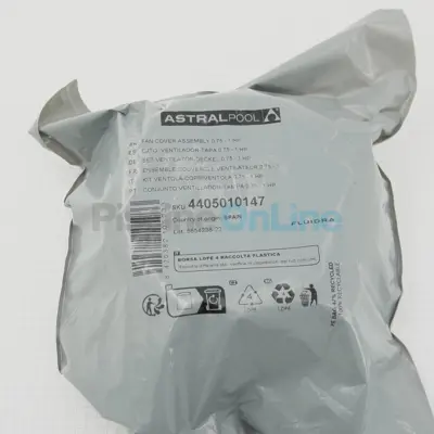 Capot + Ventilateur + Bague pour pompe Victoria 0.75 à 1 CV / Glass Plus 0.75 à 1.5 CV (4405010147)