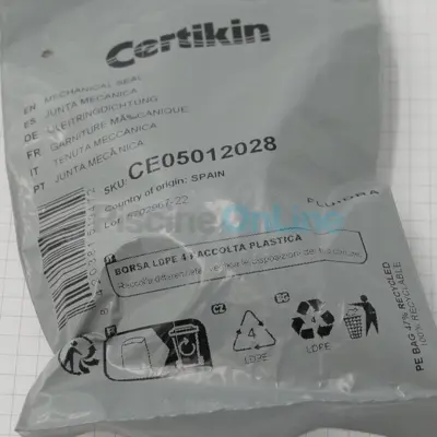 Garniture Mécanique pour pompe SNTE/CERTIKIN SWIMFLO (CE05012028)