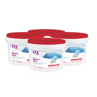 Chlore lent Hypocal CTX-123 Hypocal Stick, lot de 4 pots de 4,8kg