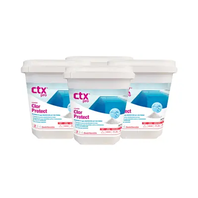 Stabilisant Chlor Protect CTX-400, lot de 4 pots de 4,5 kg