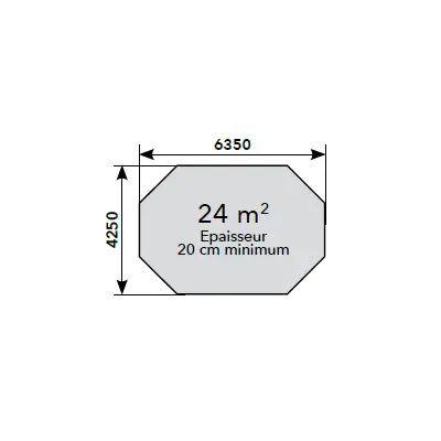 Dalle piscine Azura 400x750 - H130cm