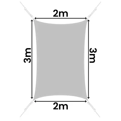 Voile d'ombrage Easy Sail rectangle 2 x 3 m