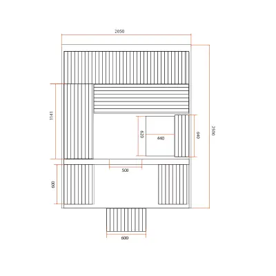 Sauna extérieur Gaïa Luna (HL-T250E)