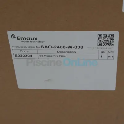 Corps de préfiltre pour pompe SS E020304 (E01021064)