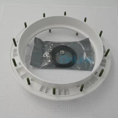 Ensemble bride de couvercle blanc + joint + écrou pour filtres Laminé / Florida (4404302103)