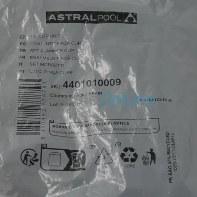 Ensemble Pince Clip pour échelle de piscine hors sol (4401010009)