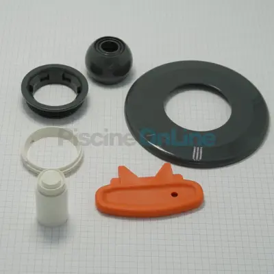 Ensemble rotule + siège + écrou + enjoliveur pour refoulement Multiflow - ANTHRACITE (4402040053)