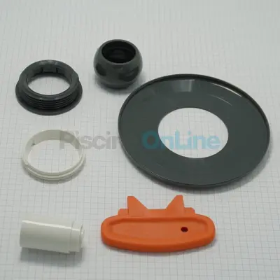 Ensemble rotule + siège + écrou + enjoliveur pour refoulement Multiflow - ANTHRACITE (4402040053)