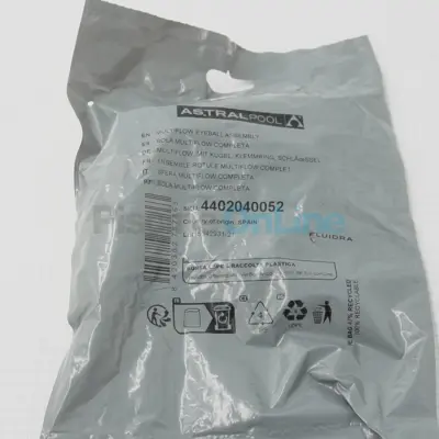 Ensemble rotule + siège + écrou + enjoliveur pour refoulement Multiflow - gris (4402040052)