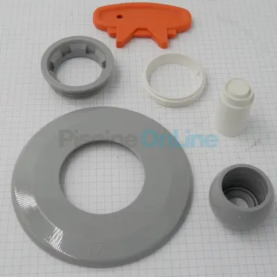 Ensemble rotule + siège + écrou + enjoliveur pour refoulement Multiflow - gris (4402040052)