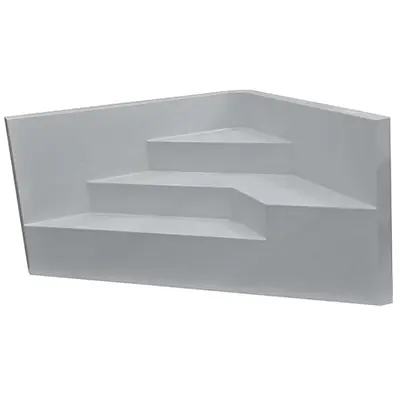 Escalier sous liner panneaux Red Pool angle avec banquette