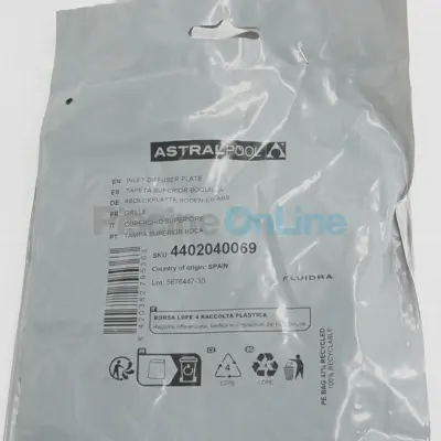 Grille buse de fond liner 00340 - GRIS (ASTRALPOOL) (4402040069)