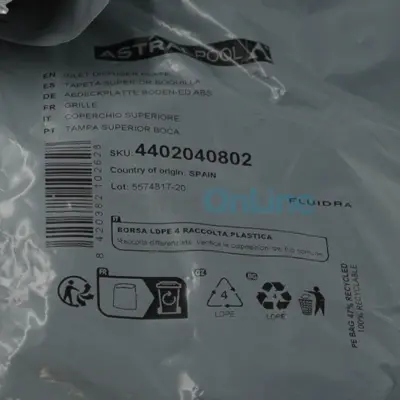 Grille-buse de refoulement hydraulicité inversée 00303 Int.1 1/2'' inversée diamètre 128 - blanc (4402040802)