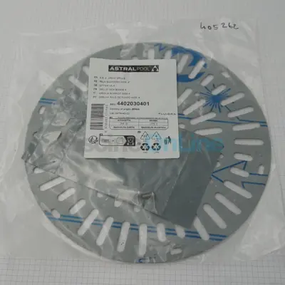 Grille inox diamètre 257mm (+ Vis) pour bonde de fond ABS 4'' (4402030401)