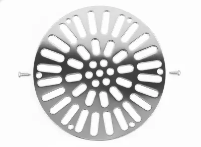 Grille INOX (+ Vis) pour bonde de fond 2'' - diamètre extérieur 190 - piscines parois béton (4402020701)