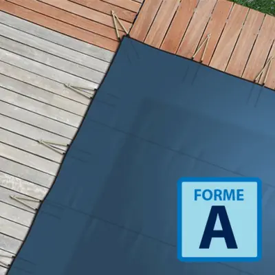 Couverture d'hivernage Grille Cold - Bleu / Noir - Forme A