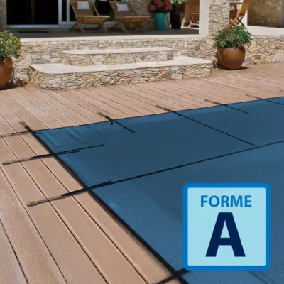 Couverture d'hivernage Grille Freeze - Bleu / Noir - Forme A