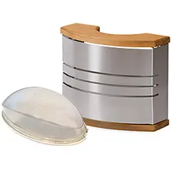 Lampe et abat-jour inox pour sauna Harvia