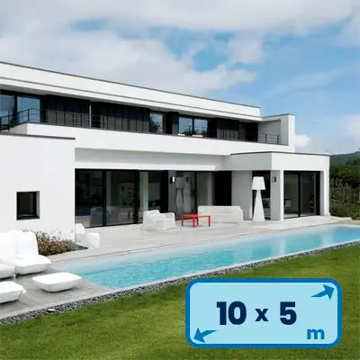 Liner piscine gris 10x5m H1,50m - 75/100ème prêt à poser