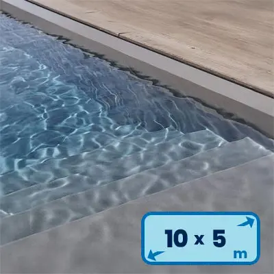 Liner piscine gris 10x5m H1,50m - 75/100ème prêt à poser