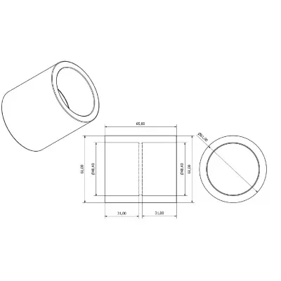 Manchon impérial FxF 1"1/2 x 1"1/2 à coller (SO130500W)