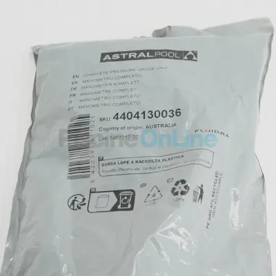 Manomètre pour Filtre à cartouche Viron QL (4404130036)