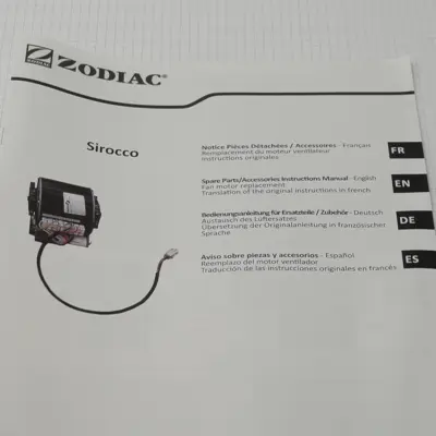 Moteur ventilation pour déshumidificateurs Sirocco 80 et 110 (avec notice de montage) (R09828)