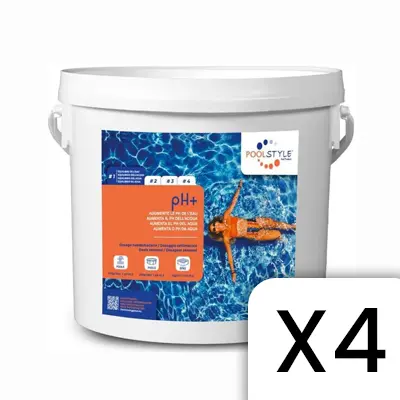pH Plus 5 kg PoolStyle PSL-500-0010 - Lot de 4