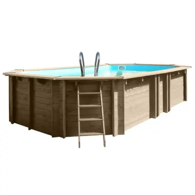 Piscine en bois Sunbay Vermela