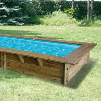 Piscine bois UBBINK Sunwater 200 x 350 x 70 cm - Liner bleu