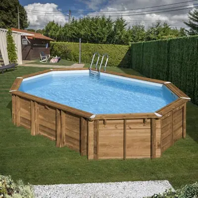 Piscine bois gré sunbay avocado